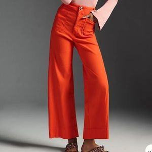 Anthropologie Maeve The Colette Cropped Wide Legs Pants